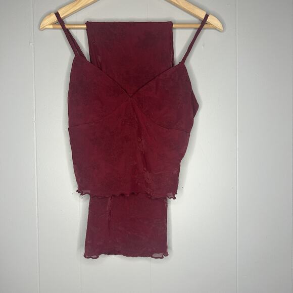 NWT Woman’s Red camisole top and maxi-length skirt No Boundaries 90s look Sm:S - Picture 11 of 16